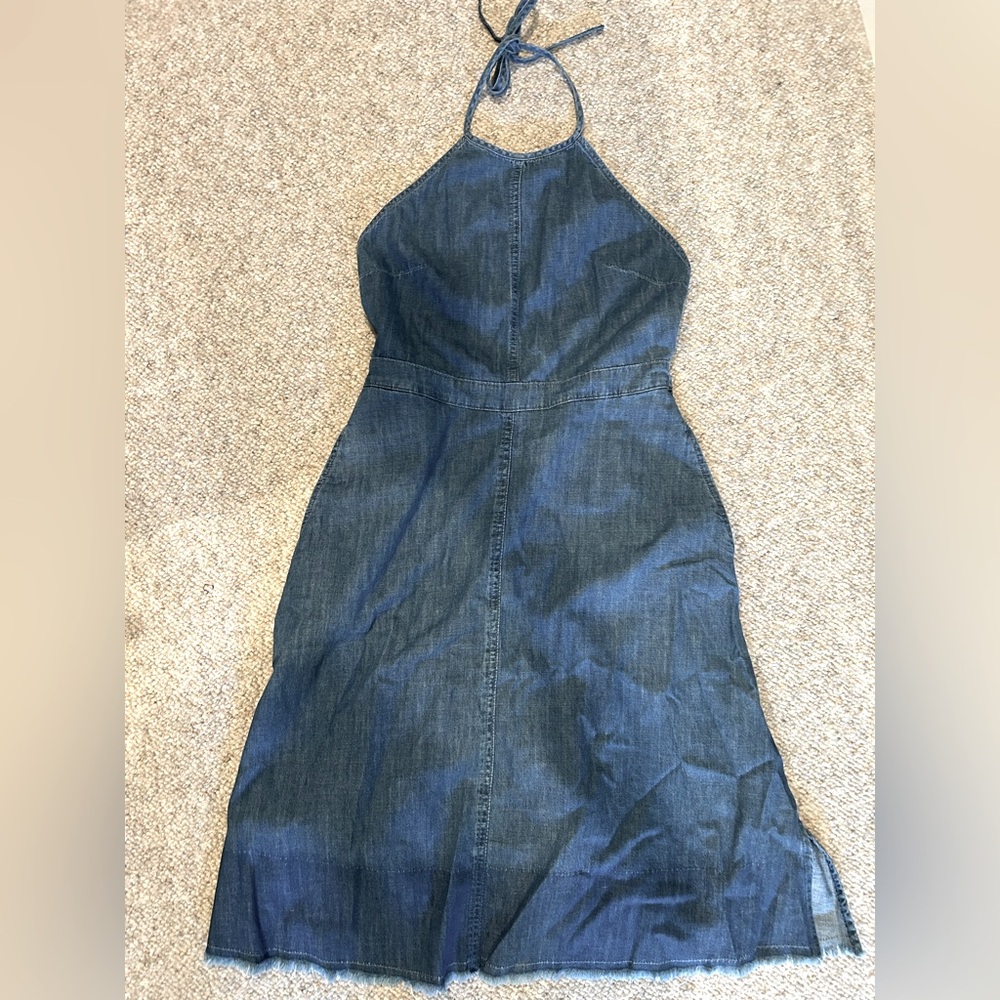 Zara denim halter dress